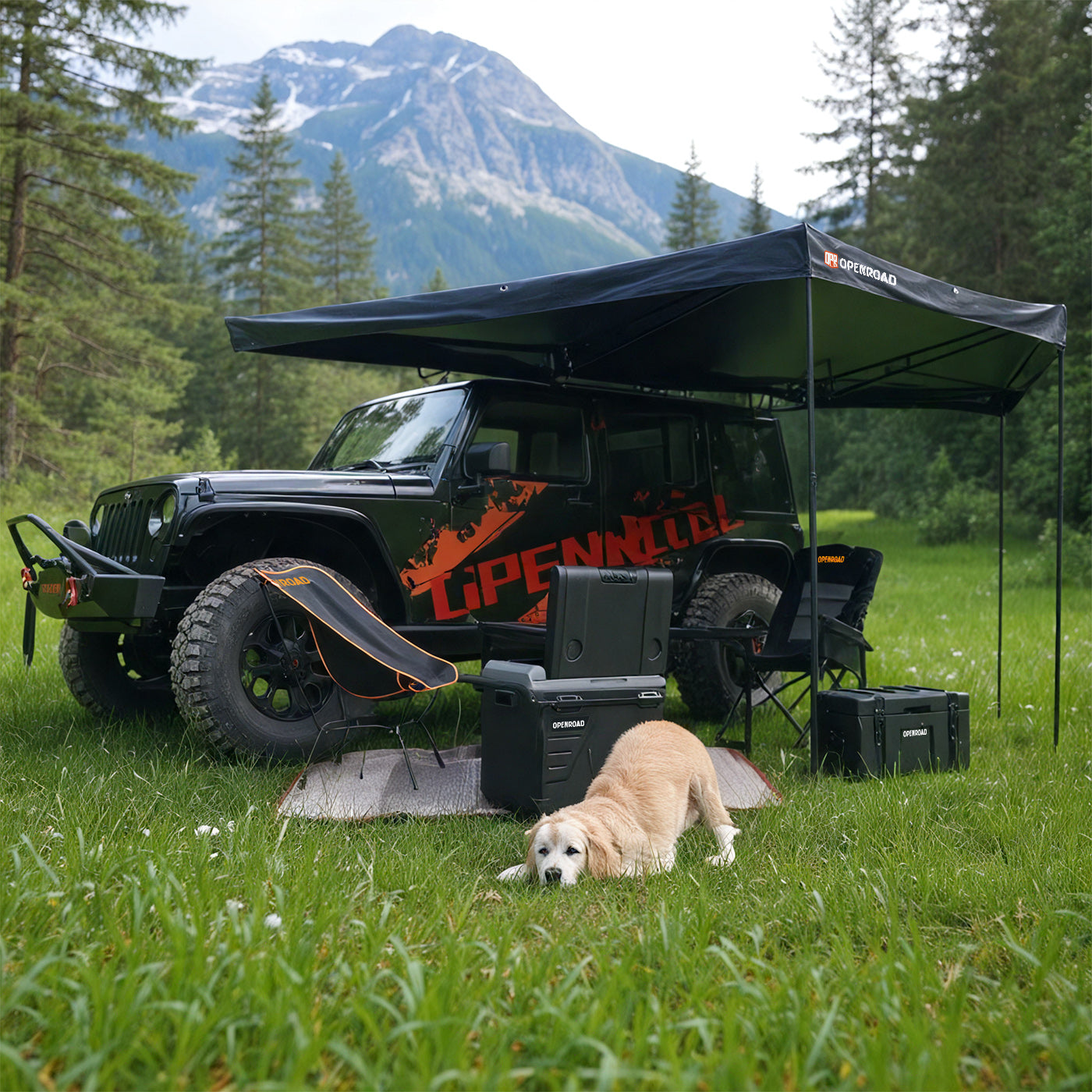 OPENROAD 180 Free Standing Awning Openroad4wd