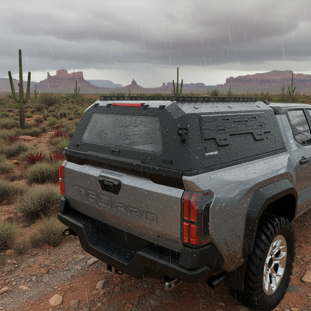 OPENROAD Truck Cap with Full Wing Doors, Extra-Large Storage, and LED Brake Light Openroad4wd