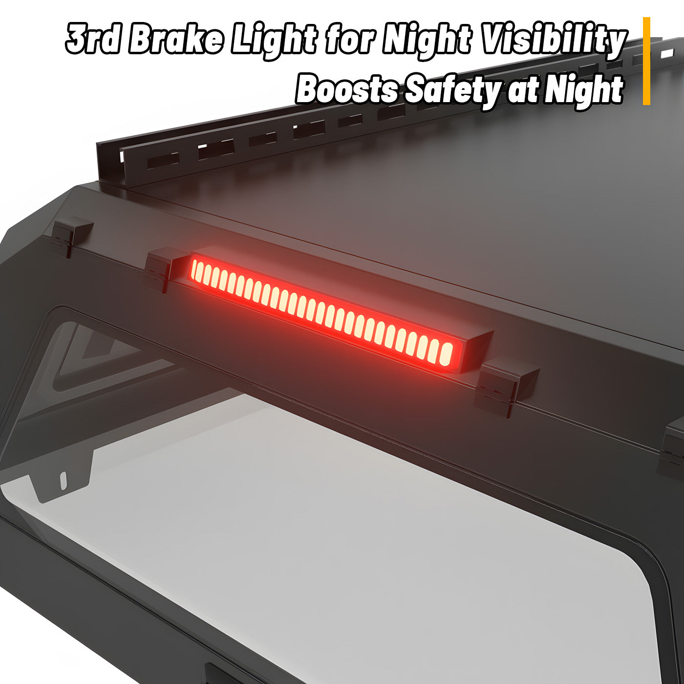 OPENROAD Truck Cap with Full Wing Doors, Extra-Large Storage, and LED Brake Light Openroad4wd