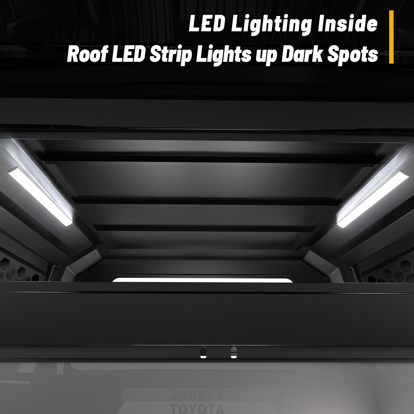 OPENROAD Truck Cap with Full Wing Doors, Extra-Large Storage, and LED Brake Light Openroad4wd