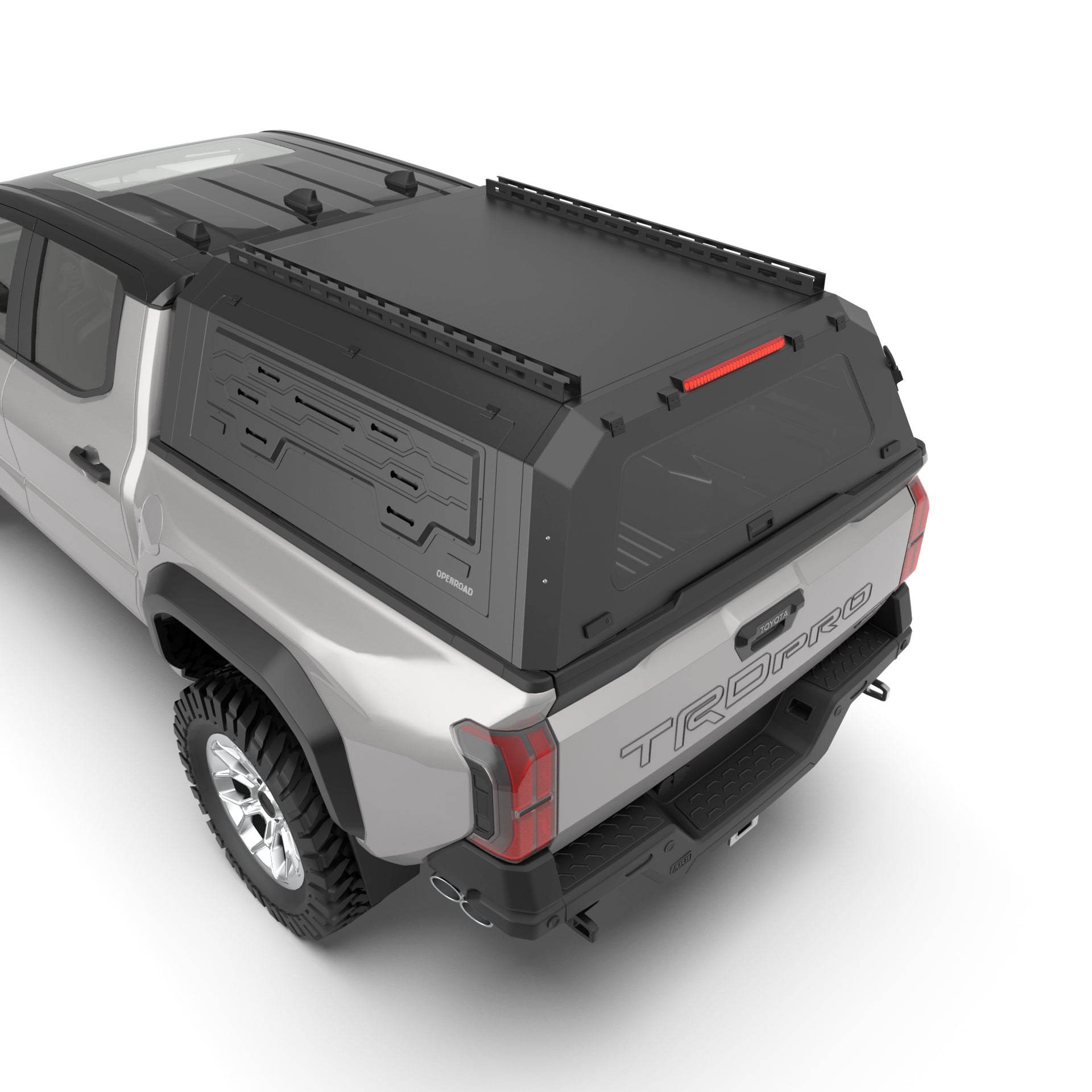 OPENROAD Truck Cap with Full Wing Doors, Extra-Large Storage, and LED Brake Light