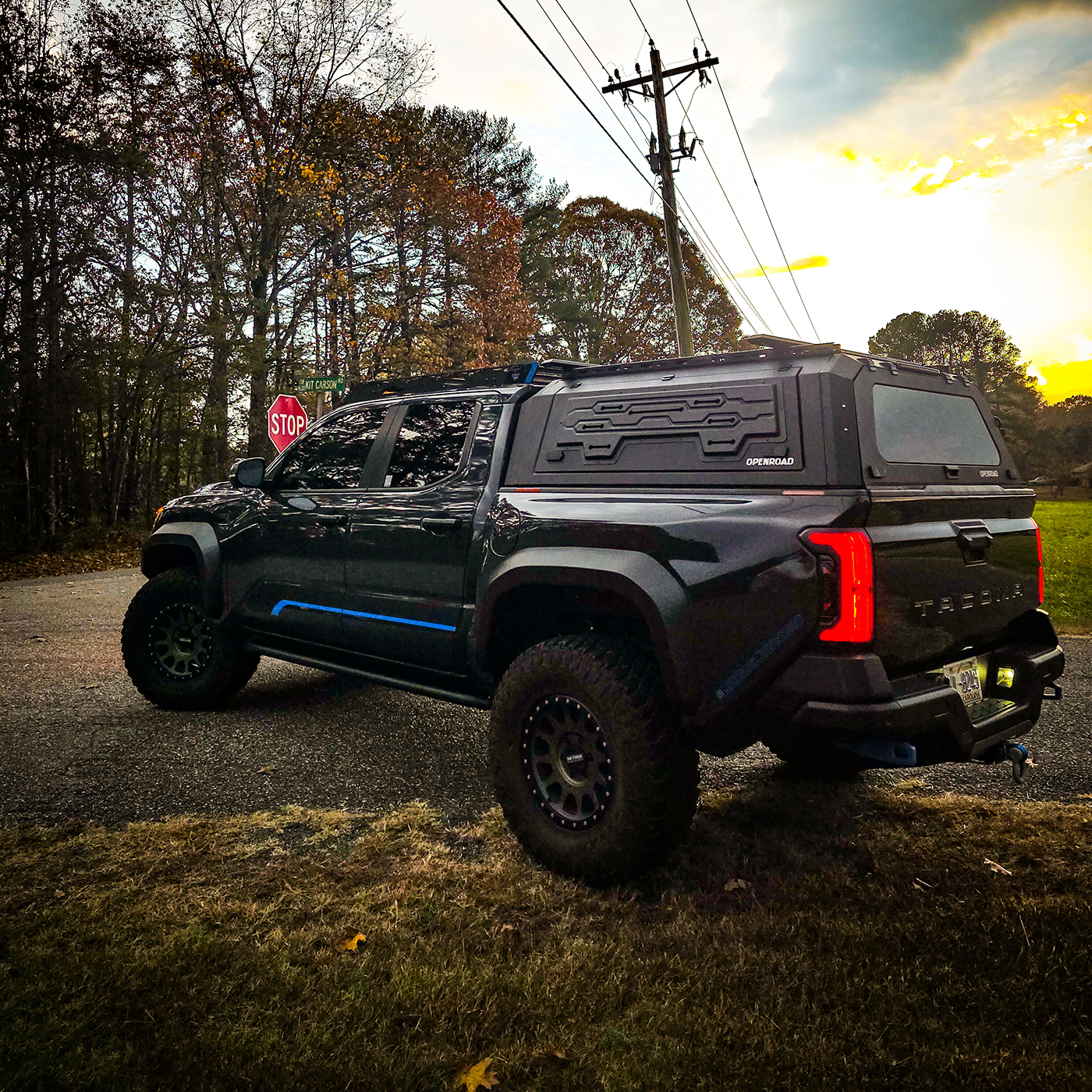 OPENROAD Truck Cap with Full Wing Doors, Extra-Large Storage, and LED Brake Light Openroad4wd