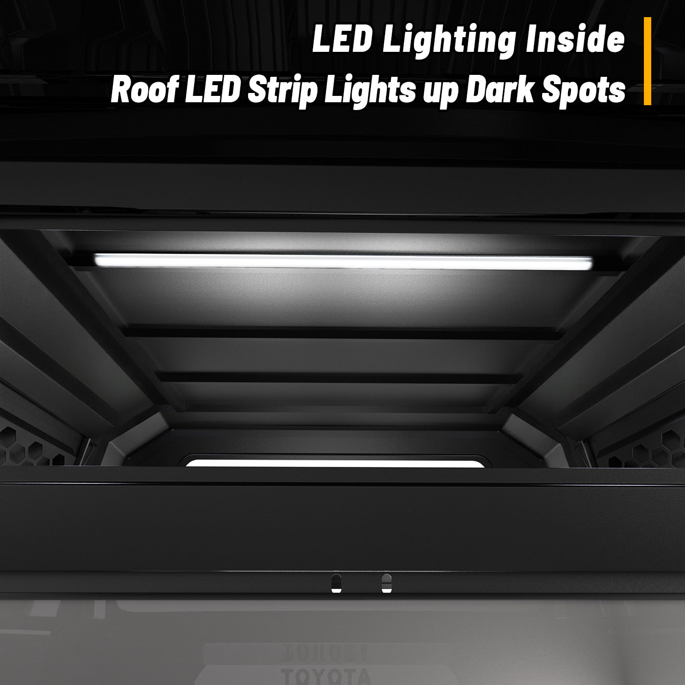 OPENROAD Truck Cap with Full Wing Doors, Extra-Large Storage, and LED Brake Light