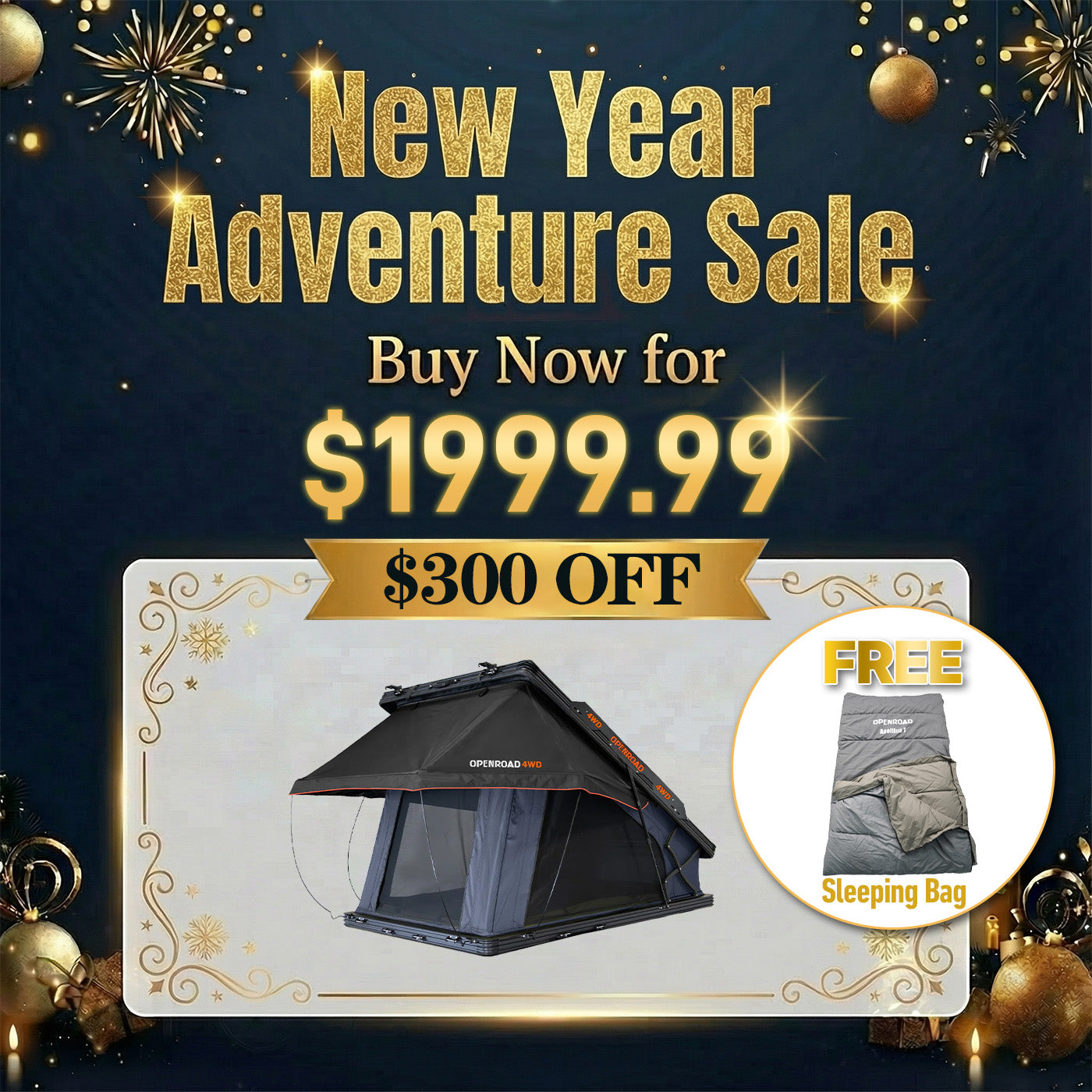 OPENROAD Aluminum Hard Shell Roof Top Tent-PeakRoof LT Series