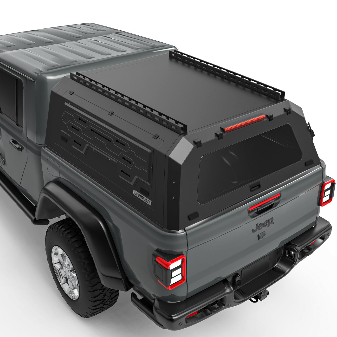 OPENROAD Aluminum Truck Cap with Three-Color Light