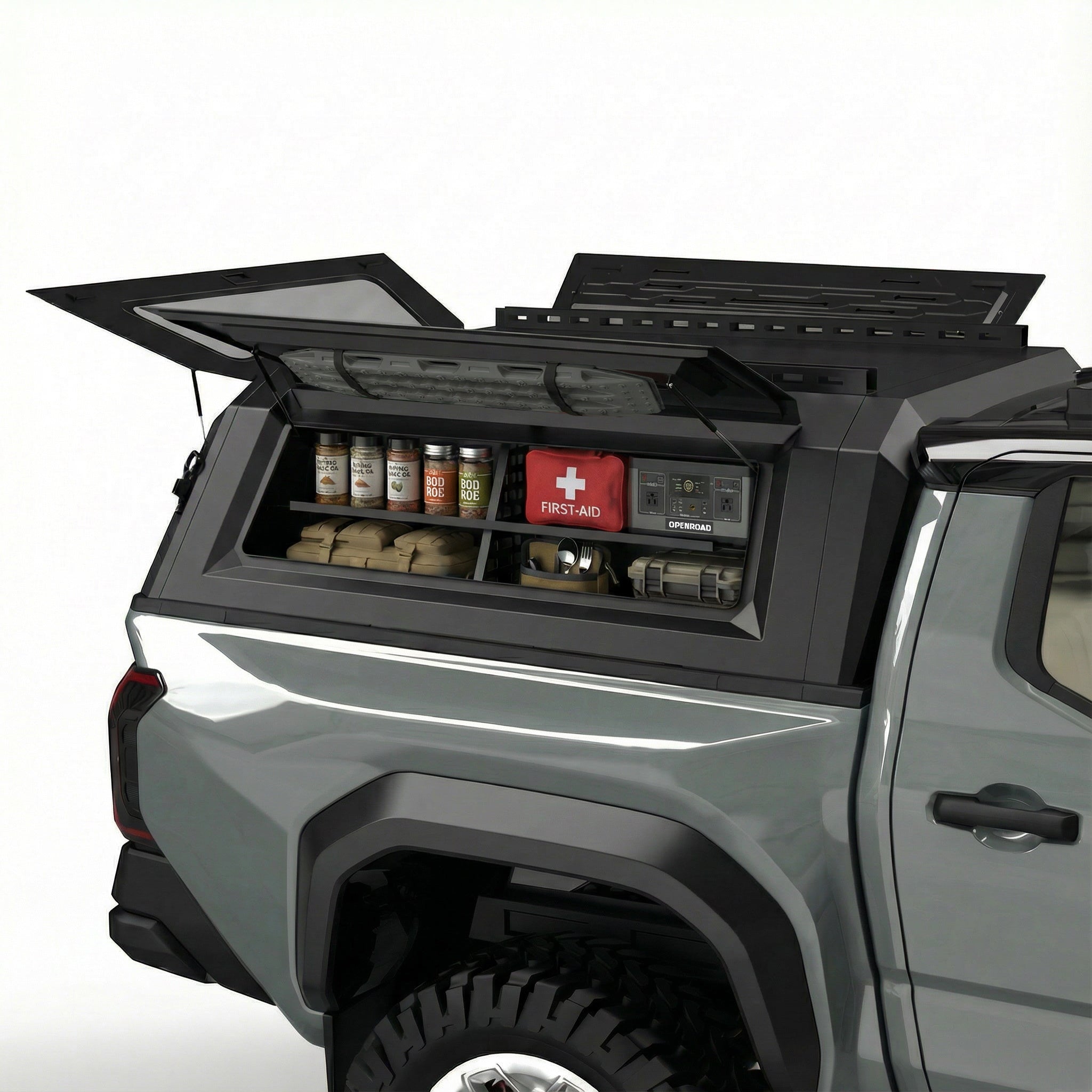 OPENROAD Aluminum Truck Cap with Three-Color Light