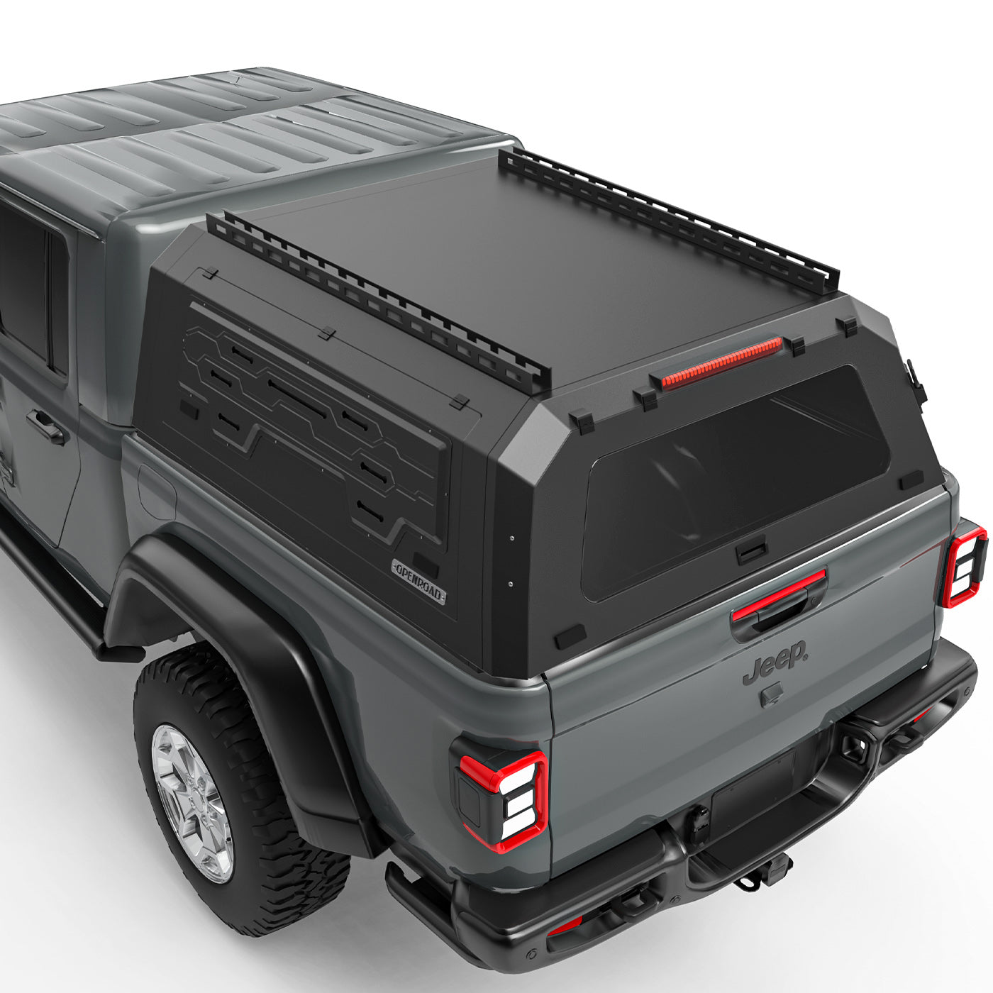 OPENROAD Aluminum Truck Cap with Three-Color Light