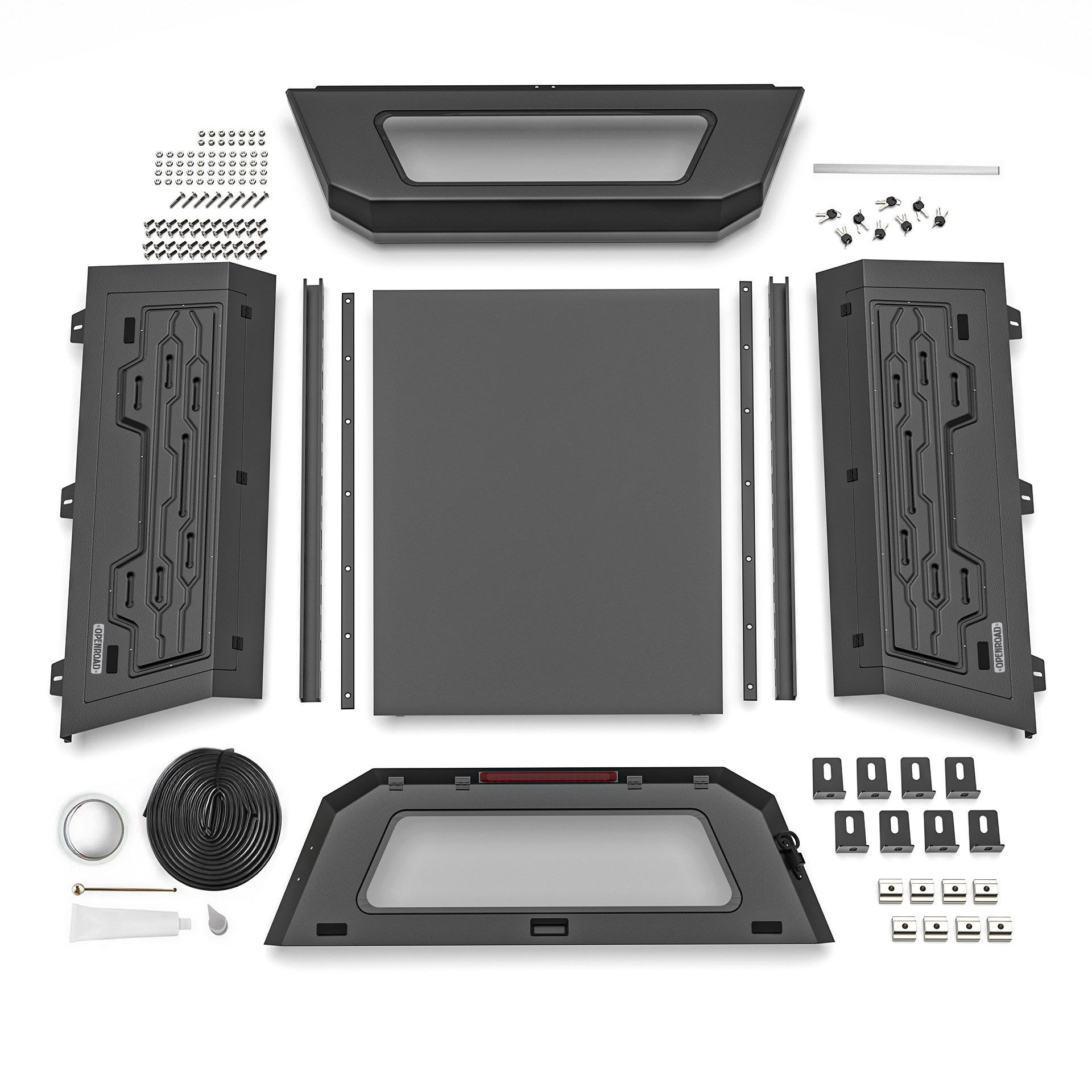 OPENROAD Aluminum Truck Cap with Three-Color Light