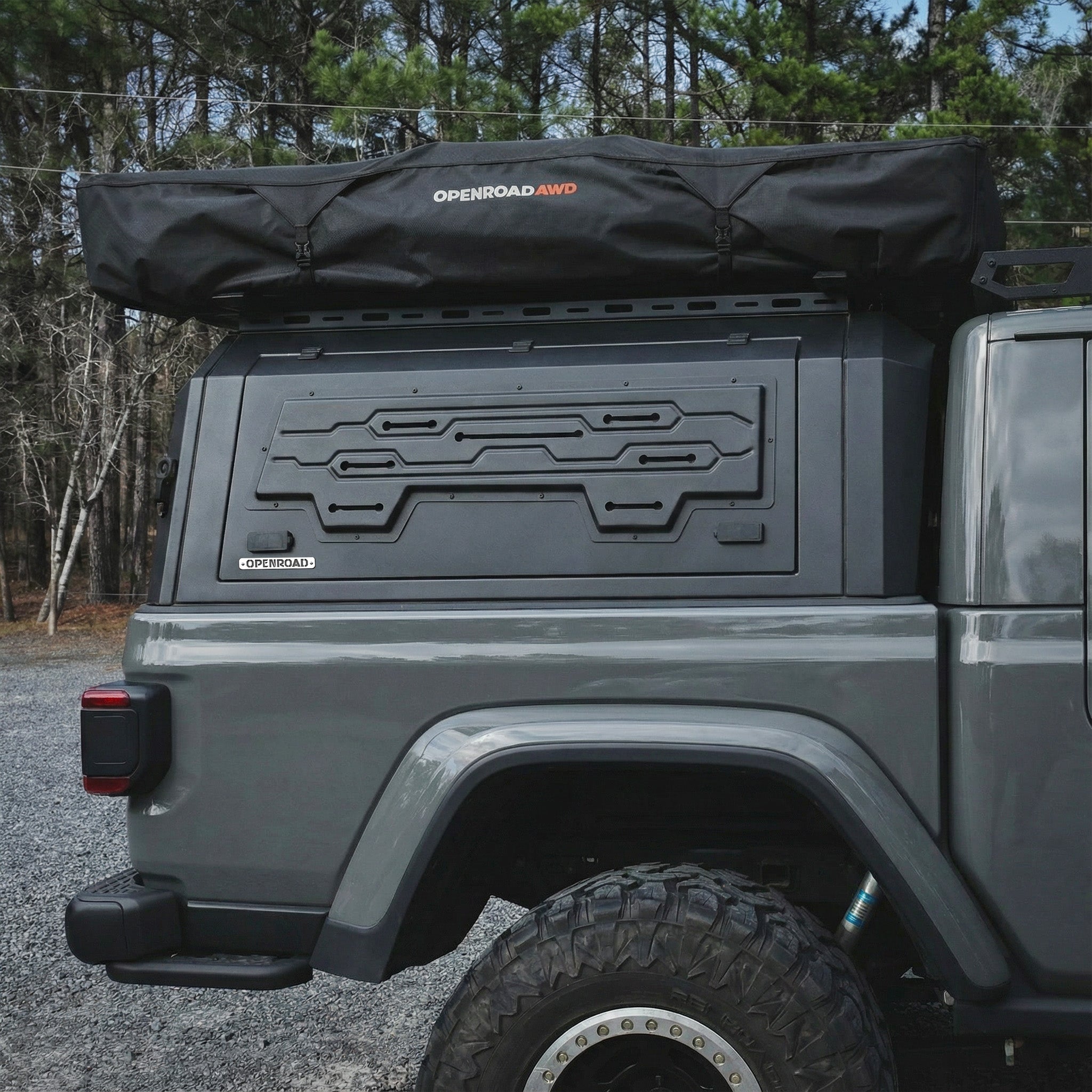 OPENROAD Aluminum Truck Cap with Three-Color Light