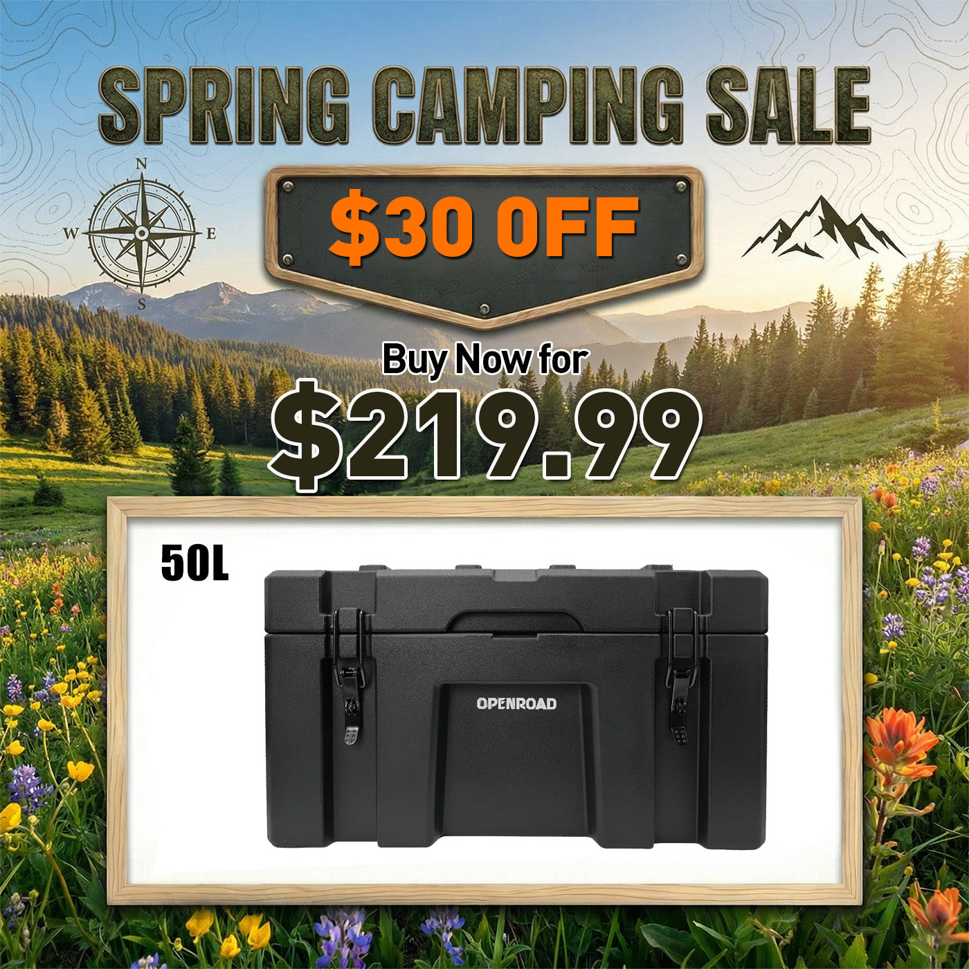 OPENROAD Camping Storage Case – 50L Openroad4wd