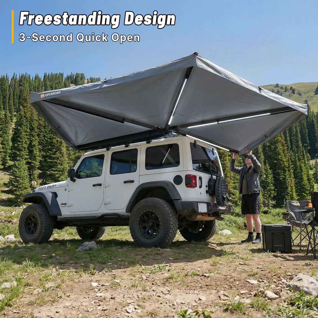 car awning and tent Best 270° Free Standing Camping Awning for SUV & Car