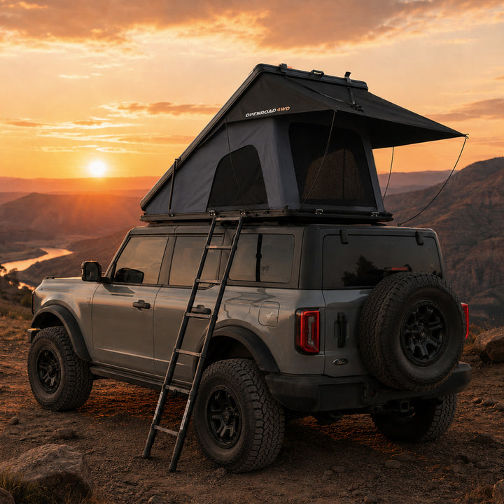 OPENROAD Aluminum Hard Shell Roof Top Tent - EdgeRoof Series OPENROAD 4WD
