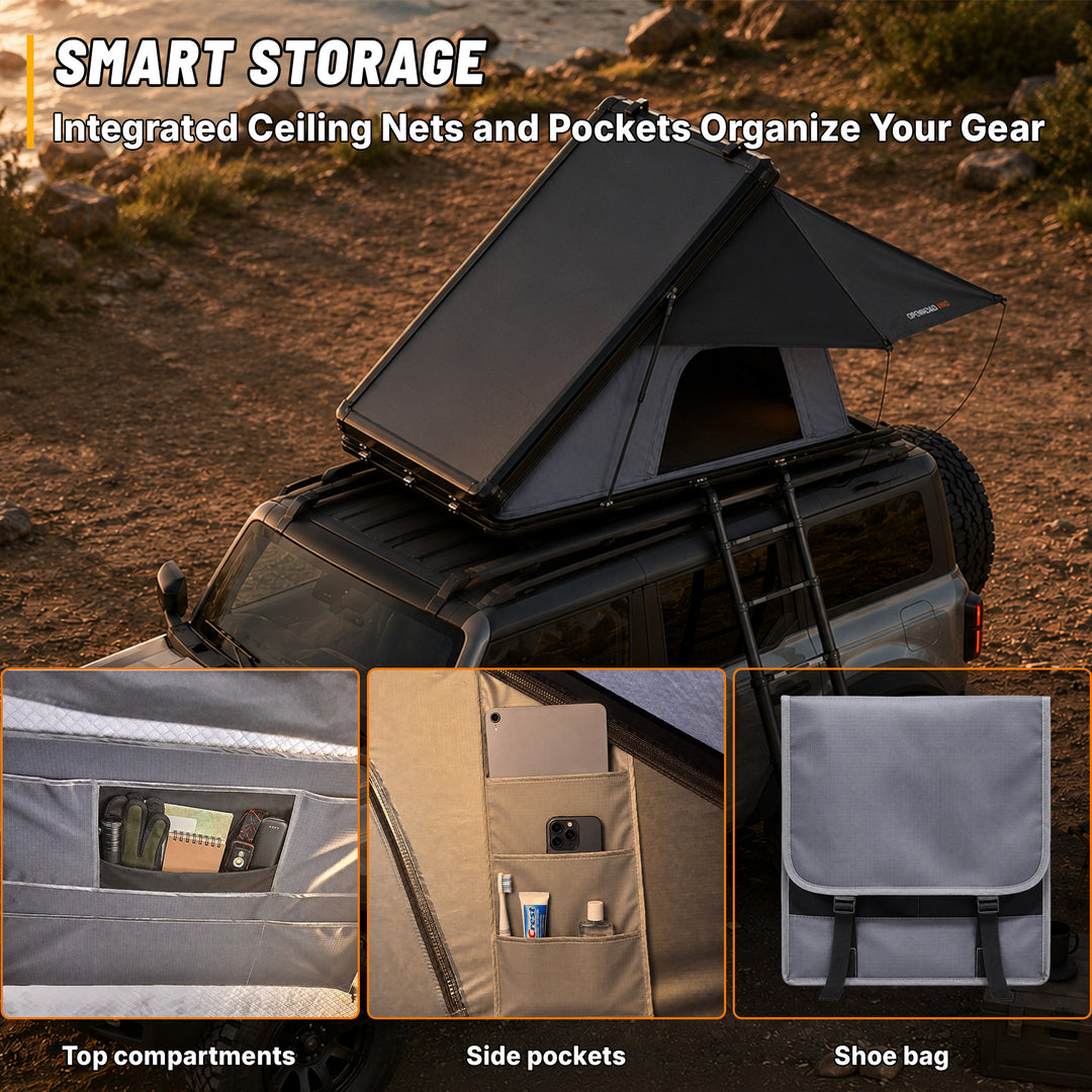 OPENROAD Aluminum Hard Shell Roof Top Tent