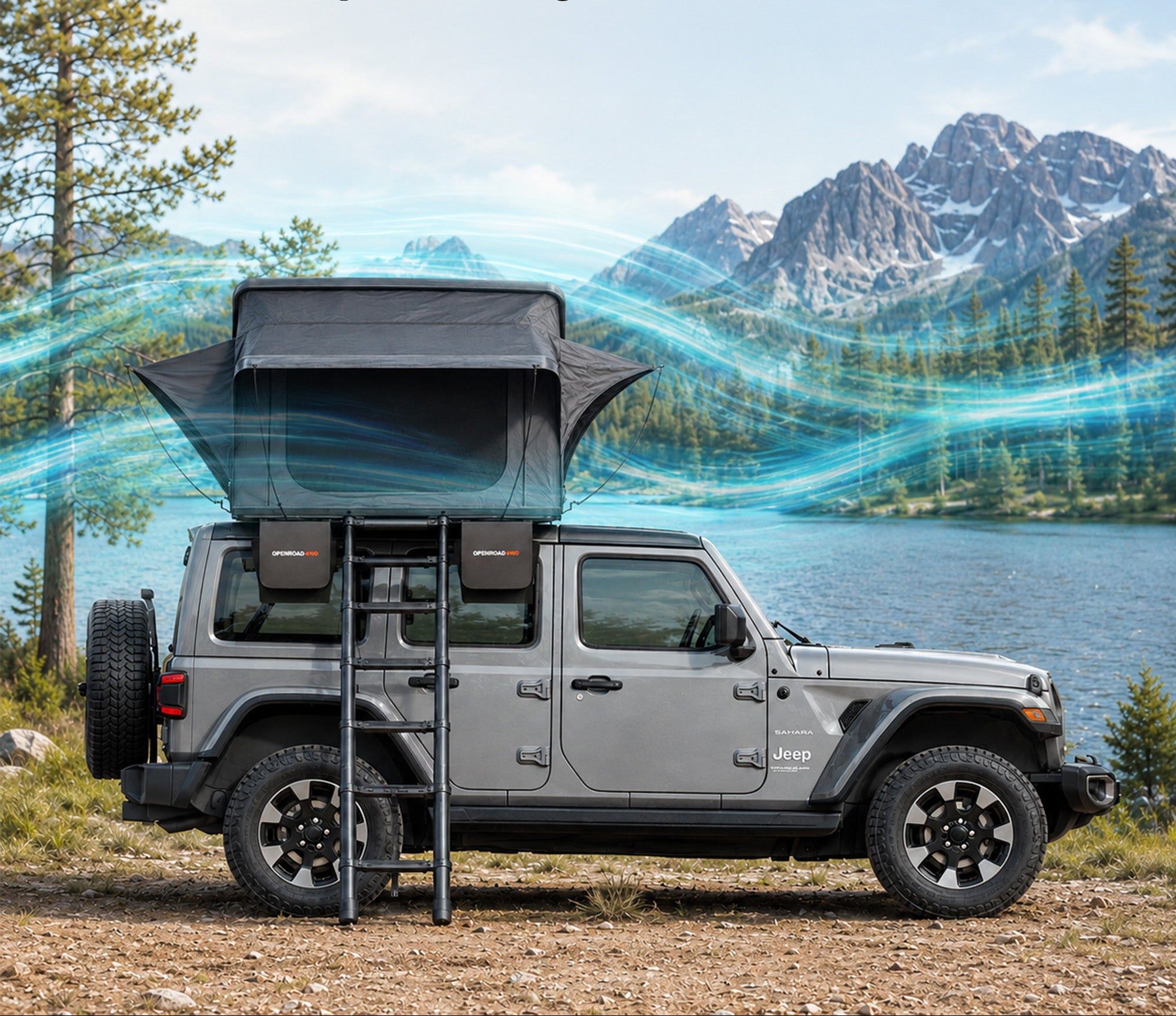 OPENROAD FlowRoof Side-Open Hard Shell Rooftop Tent – Openroad4wd