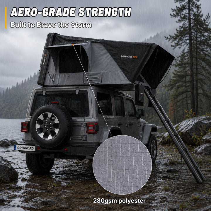 OPENROAD FlowRoof Side-Open Hard Shell Rooftop Tent Openroad4wd