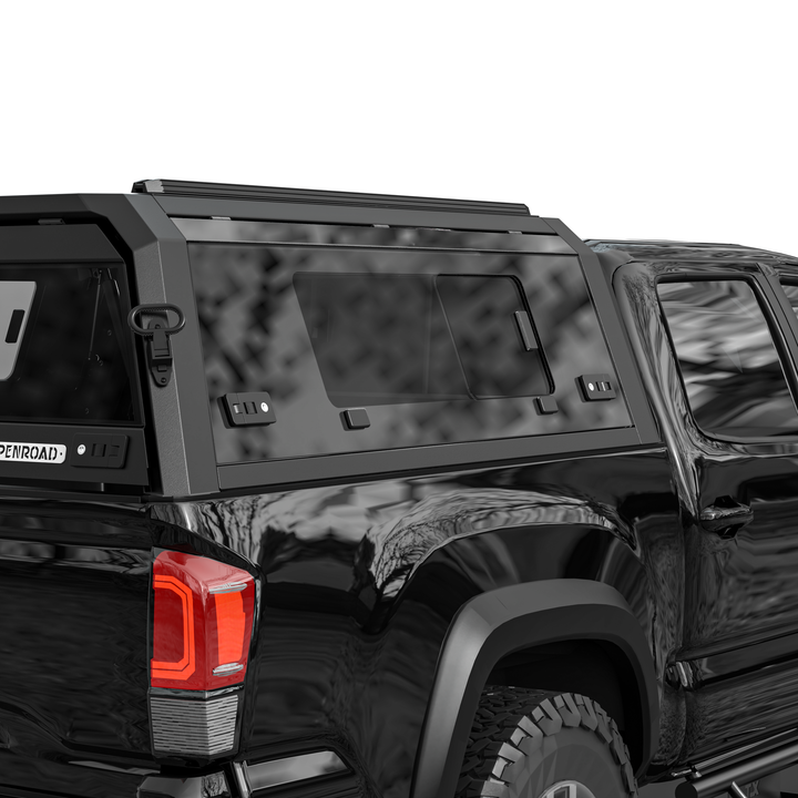 OPENROAD Sliding Glass Side Truck Cap for Toyota Tacoma (2016-2023) – 5ft Bed Openroad4wd