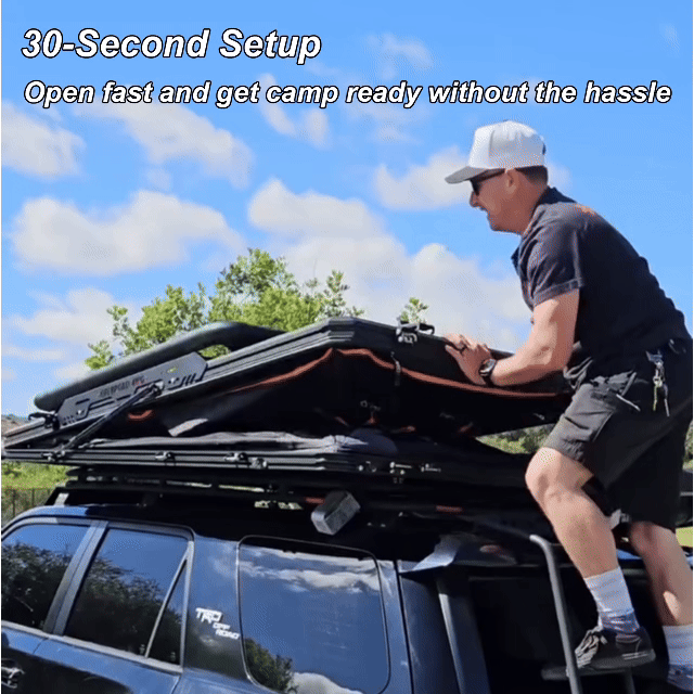 OPENROAD Aluminum Hard Shell Roof Top Tent-PeakRoof LT V2 Series