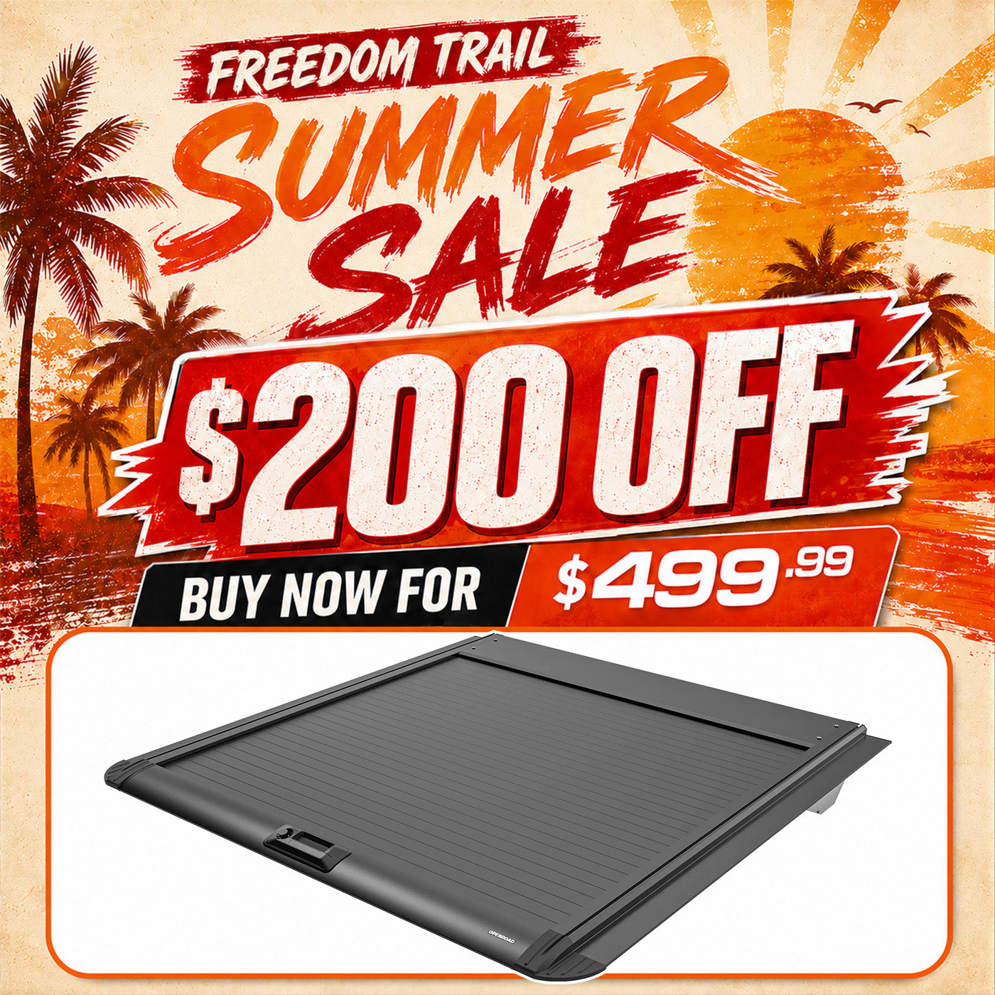 OPENROAD Aluminum Retractable Tonneau Cover Openroad4wd