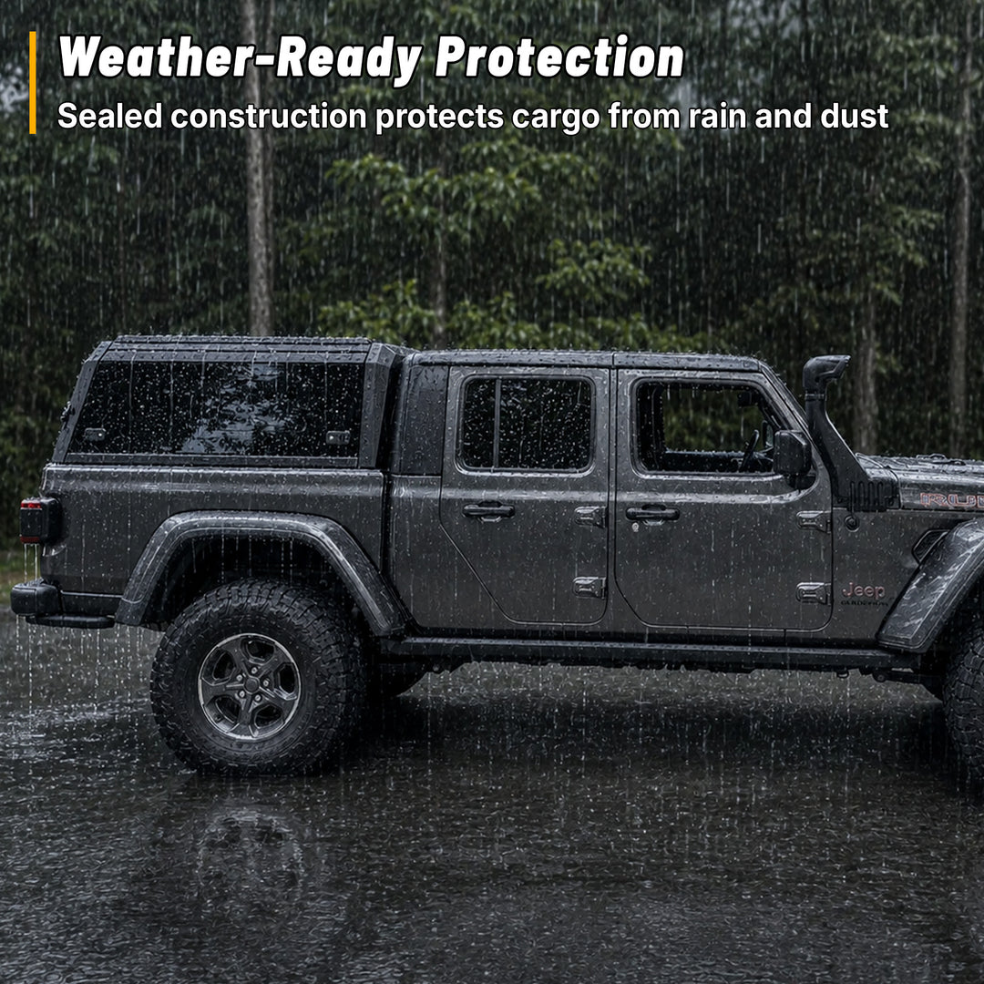 OPENROAD Sliding Glass Side Truck Cap for Jeep Gladiator 2019-2026 Openroad4wd