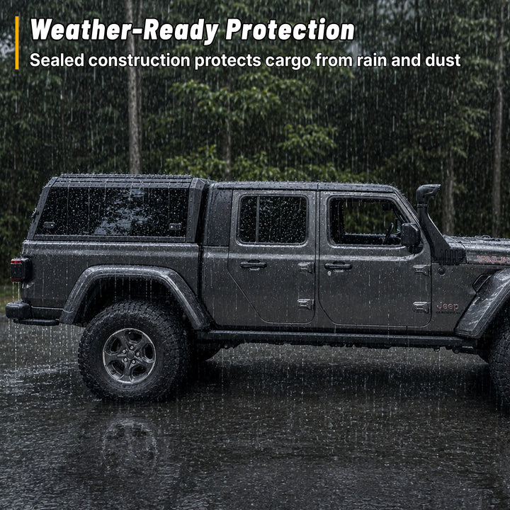 OPENROAD Sliding Glass Side Truck Cap for Jeep Gladiator 2019-2026 Openroad4wd