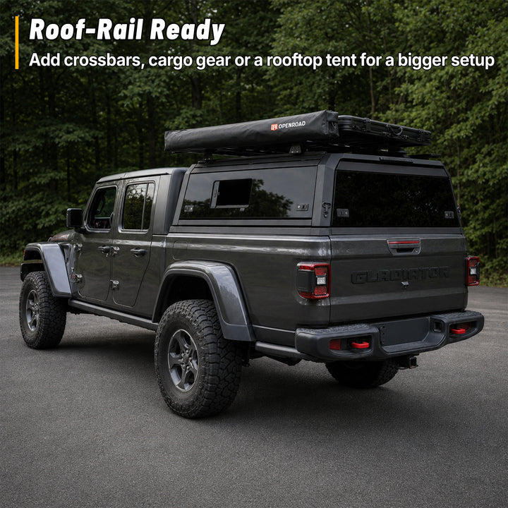 OPENROAD Sliding Glass Side Truck Cap for Jeep Gladiator 2019-2026 Openroad4wd