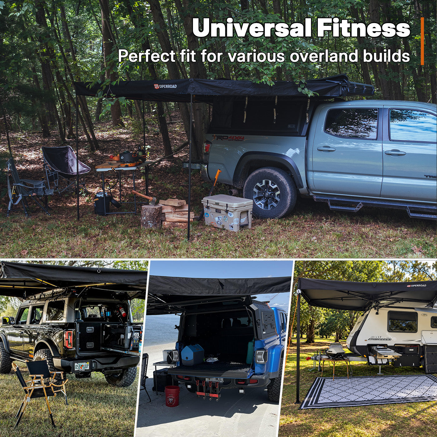 OPENROAD  270 Free Standing Awning for Camping-Adventure Series