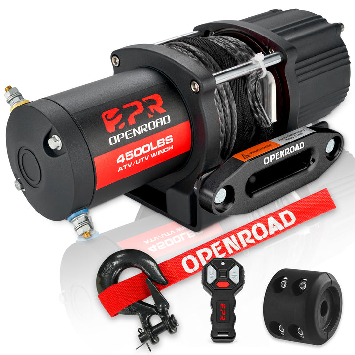 OPENROAD 4500lbs ATV/UTV Winch with Synthetic Rope and Wireless Remotes winch OPENROAD