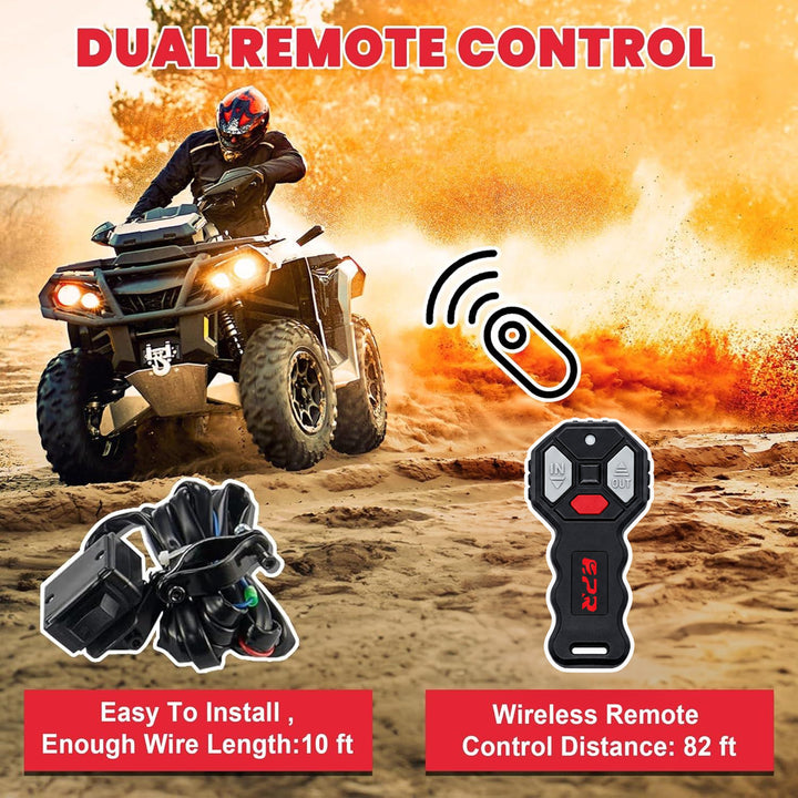 OPENROAD 4500lbs ATV/UTV Winch with Synthetic Rope and Wireless Remotes winch OPENROAD
