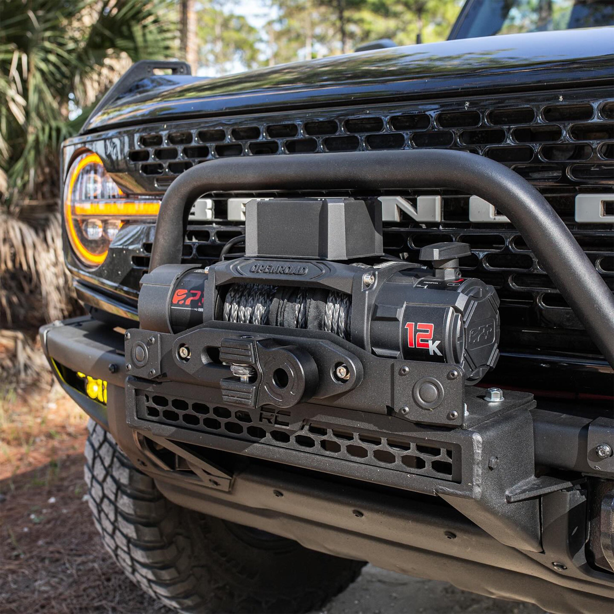 OPENROAD 12,000lbs Electric Winch with Synthetic Rope-Panther Series 3S winch Openroad4wd