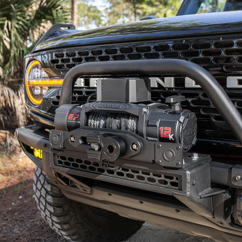 OPENROAD 12,000lbs Electric Winch with Synthetic Rope-Panther Series 3S winch Openroad4wd