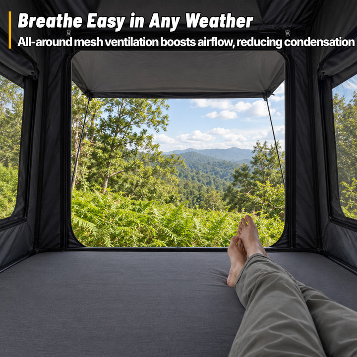 OPENROAD Aluminum Hard Shell Roof Top Tent - EdgeRoof Series