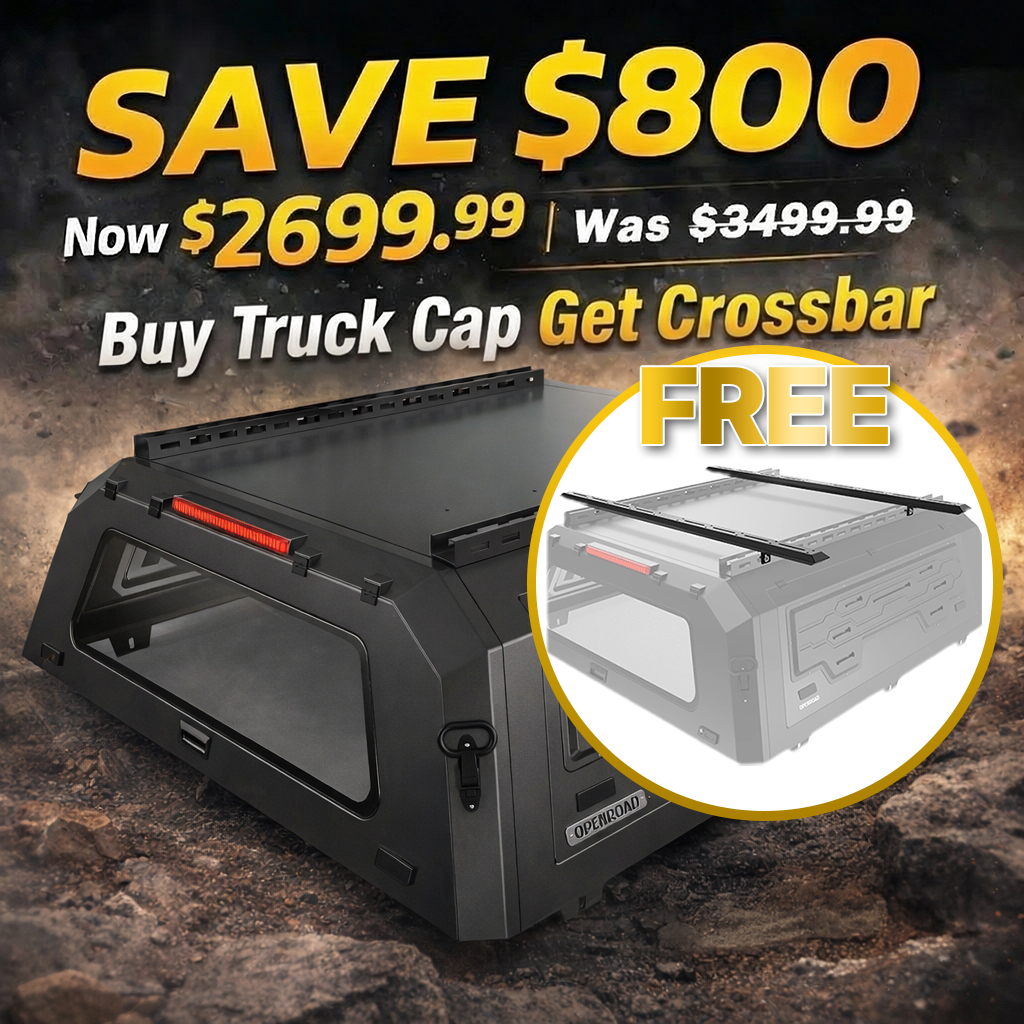 Toyota Tacoma 2024-2026 5ft Bed Aluminum Truck Cap | OPENROAD Openroad4wd