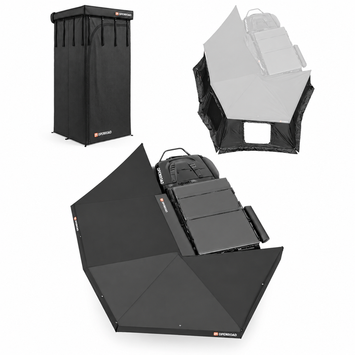 OPENROAD 270 Degree Awning XL with 270 Awning  XL Side Wall with Shower Awning V2