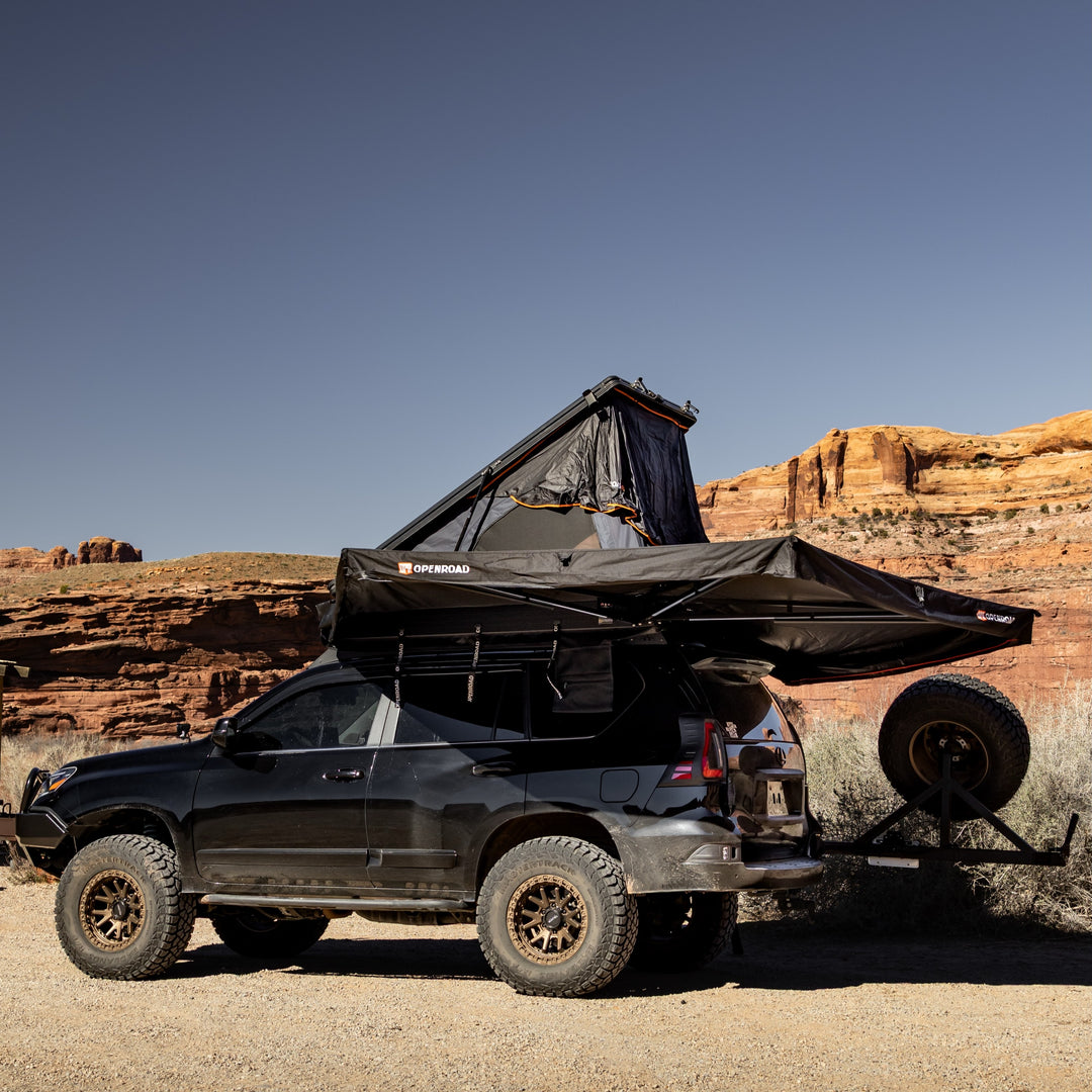 OPENROAD Modular Adventure Camp System —— Aluminum Hard Shell Roof Top Tent+ 270° Awning Solution for Any Vehicle Openroad4wd