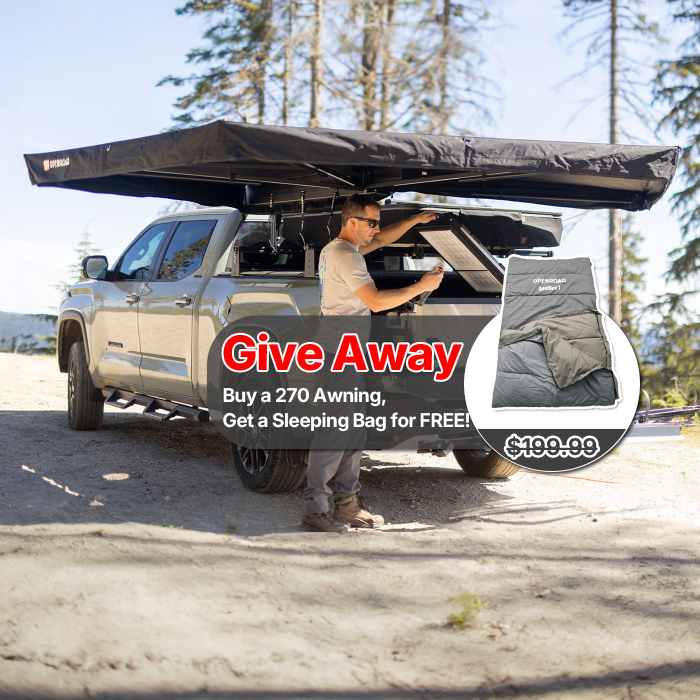 OPENROAD 270 Free Standing Awning for Camping awnings openroad4wd.com