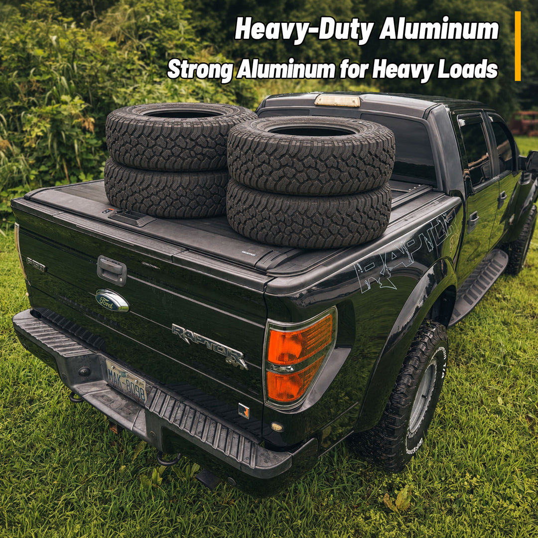 OPENROAD Aluminum Retractable Tonneau Cover for F150 (2004-2026) 5.5ft With handle Openroad4wd