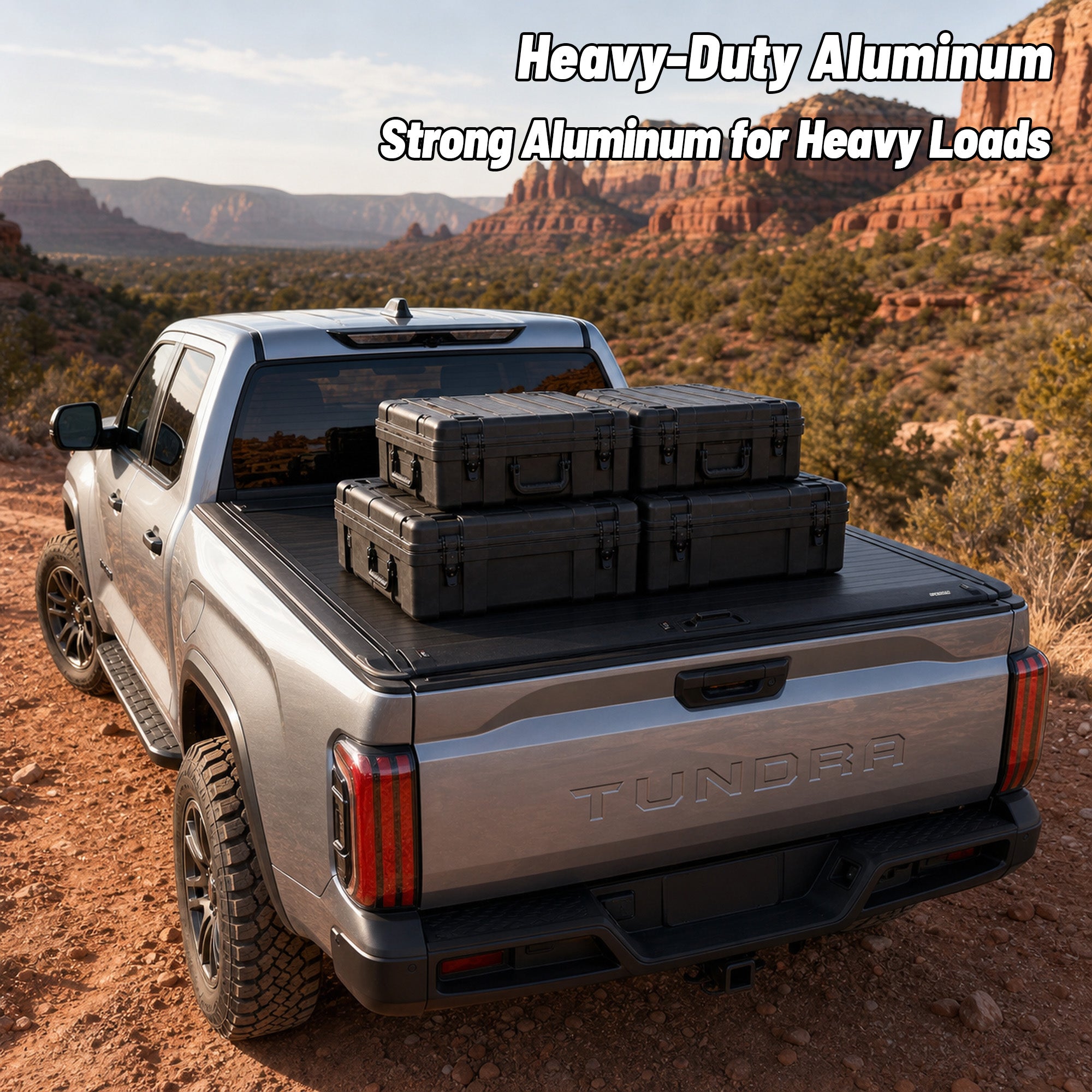 OPENROAD Aluminum Retractable Tonneau Cover for Toyota Tundra (2007-2026) 5.5ft With handle Openroad4wd