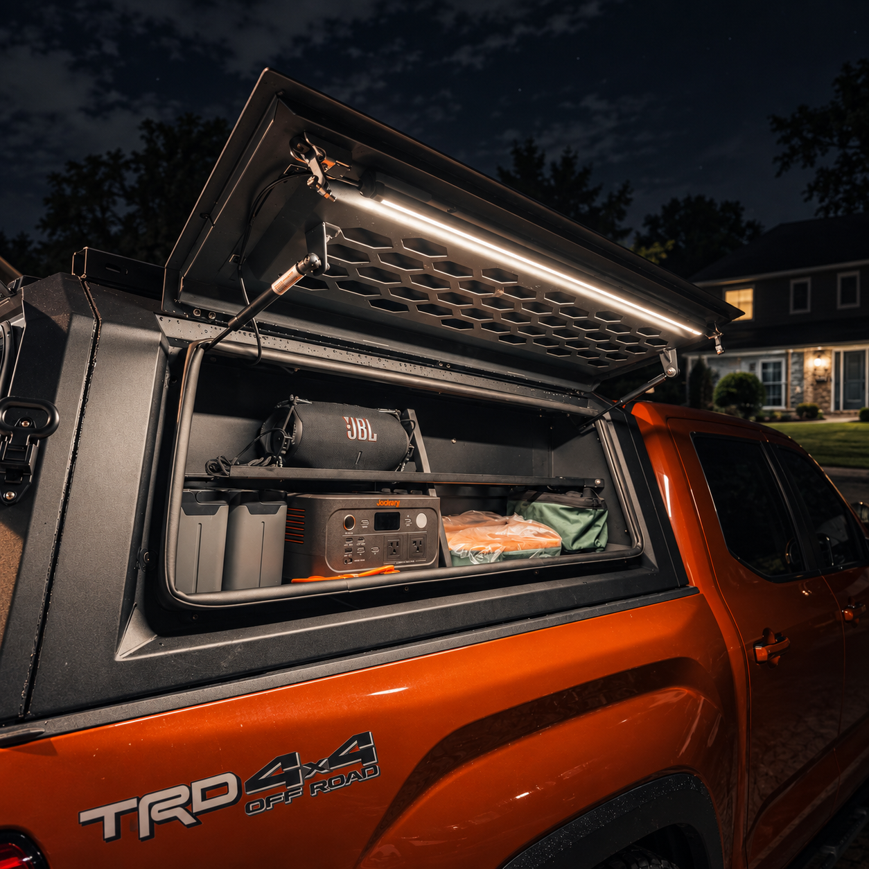 OPENROAD Aluminum Truck Cap for Toyota Tundra (2022-2026) – 5.5ft Bed Openroad4wd Truck Cap with Crossbars | Code: EXTRA150