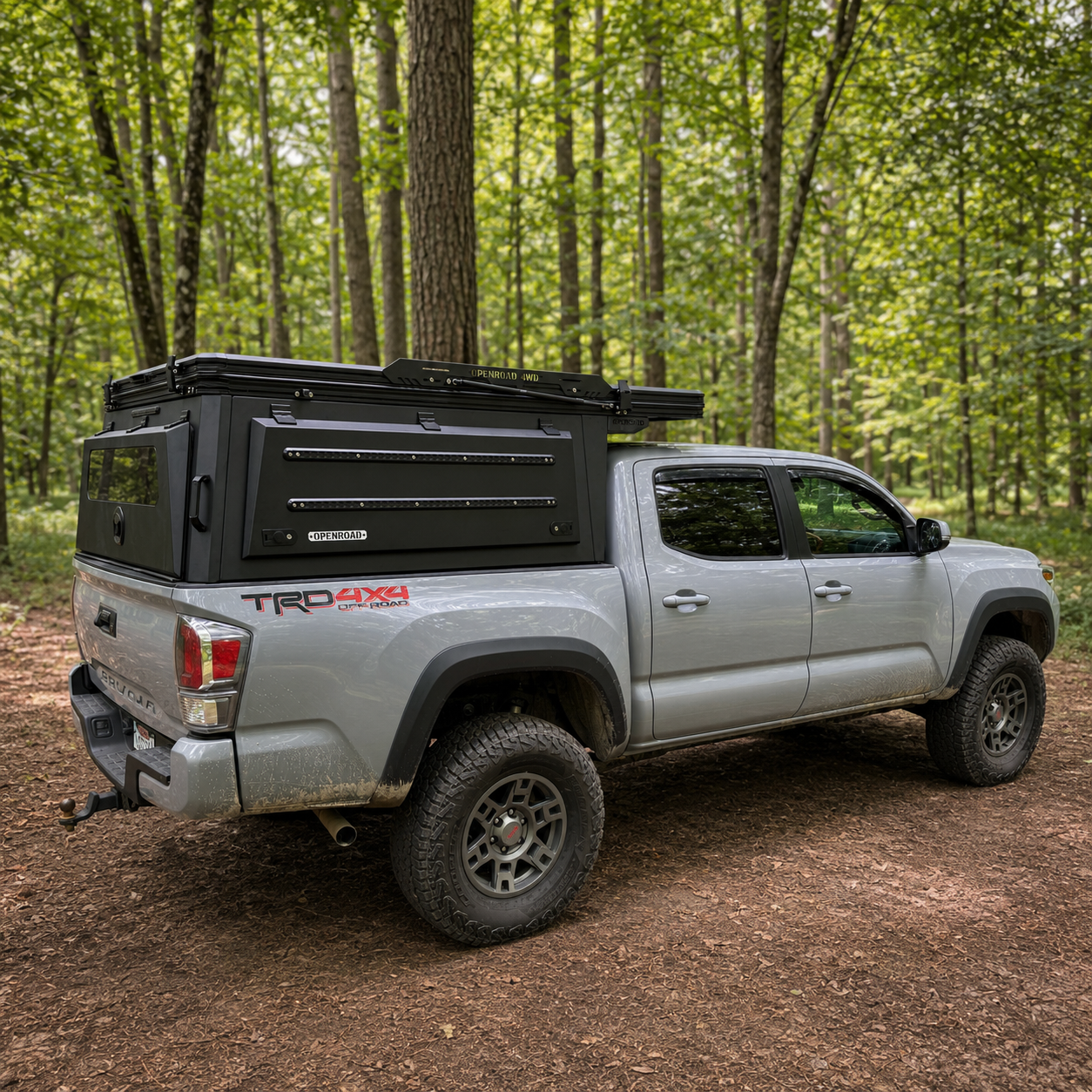 OPENROAD Aluminum Truck Topper with Integrated Rooftop Tent — Lightweight 4-Season Overland Camper Openroad4wd