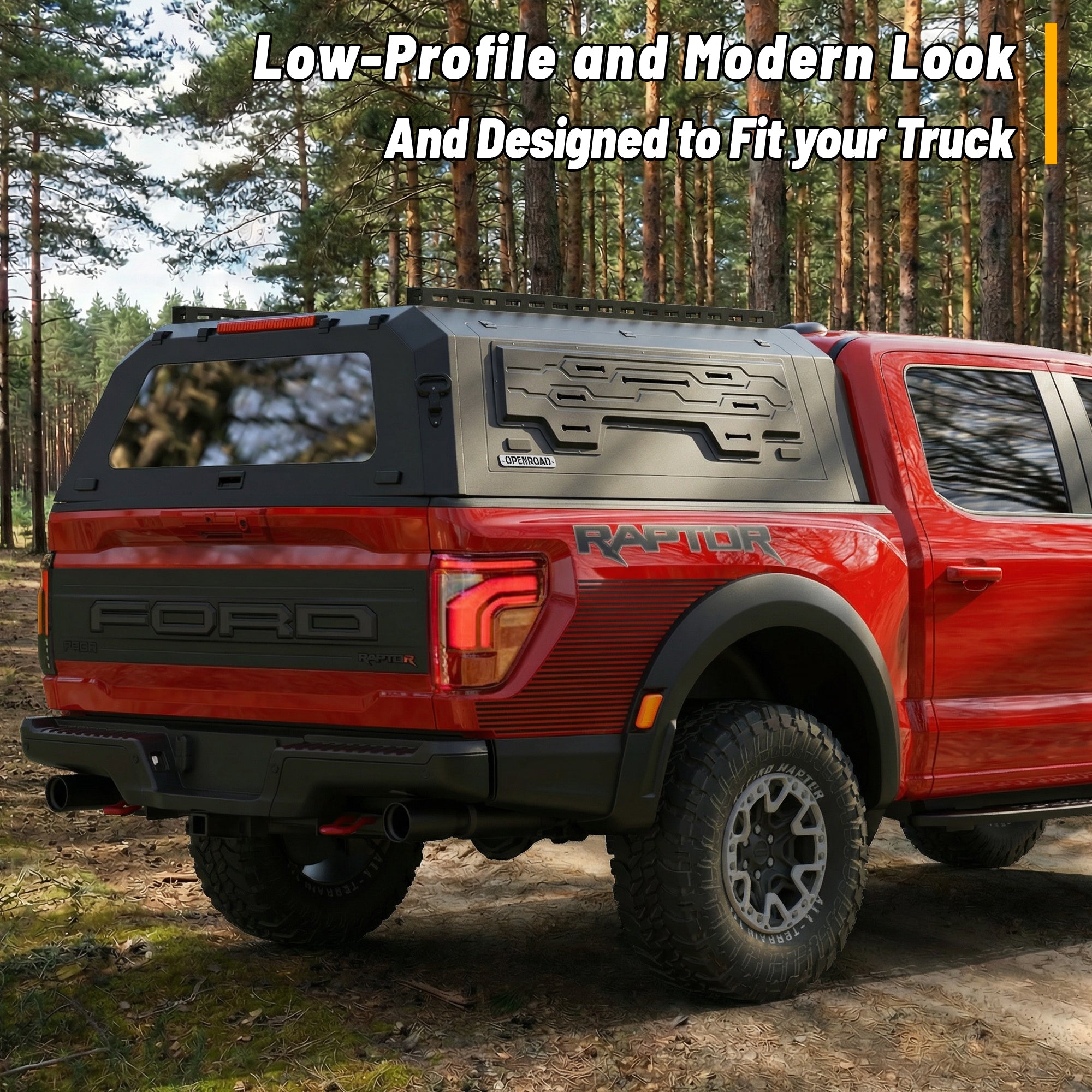 OPENROAD Aluminum Truck Cap for Ford F-150 (2021-2026) – 5.7ft Bed Openroad4wd