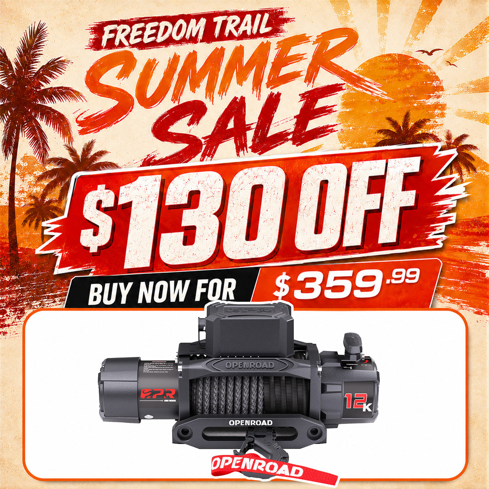 OPENROAD 12,000lbs Electric Winch with Synthetic Rope-Panther Series 3S winch Openroad4wd