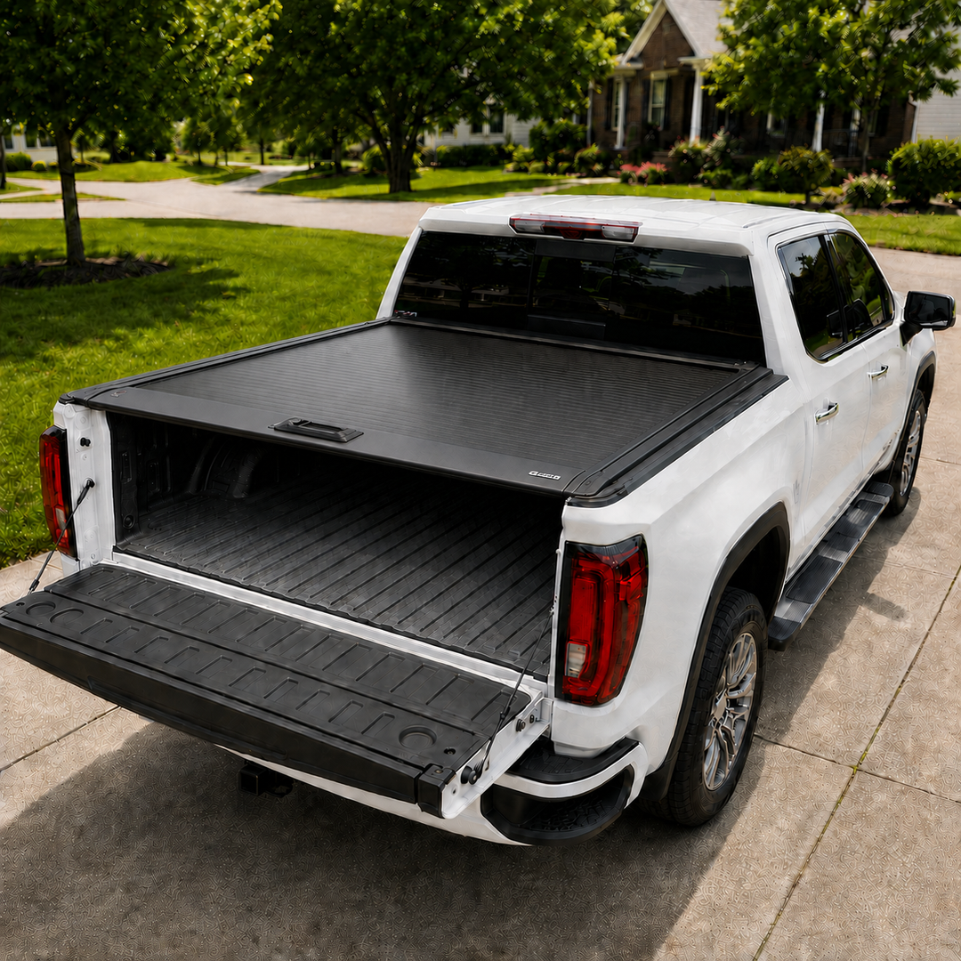 OPENROAD Aluminum Retractable Tonneau Cover for Chevy Silverado / Sierra 1500 (2019–2026) 5.8ft With Handle Openroad4wd