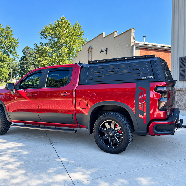 OPENROAD Aluminum Truck Cap for Chevrolet Silverado 1500 (2019-2026)-5.8 ft bed Openroad4wd