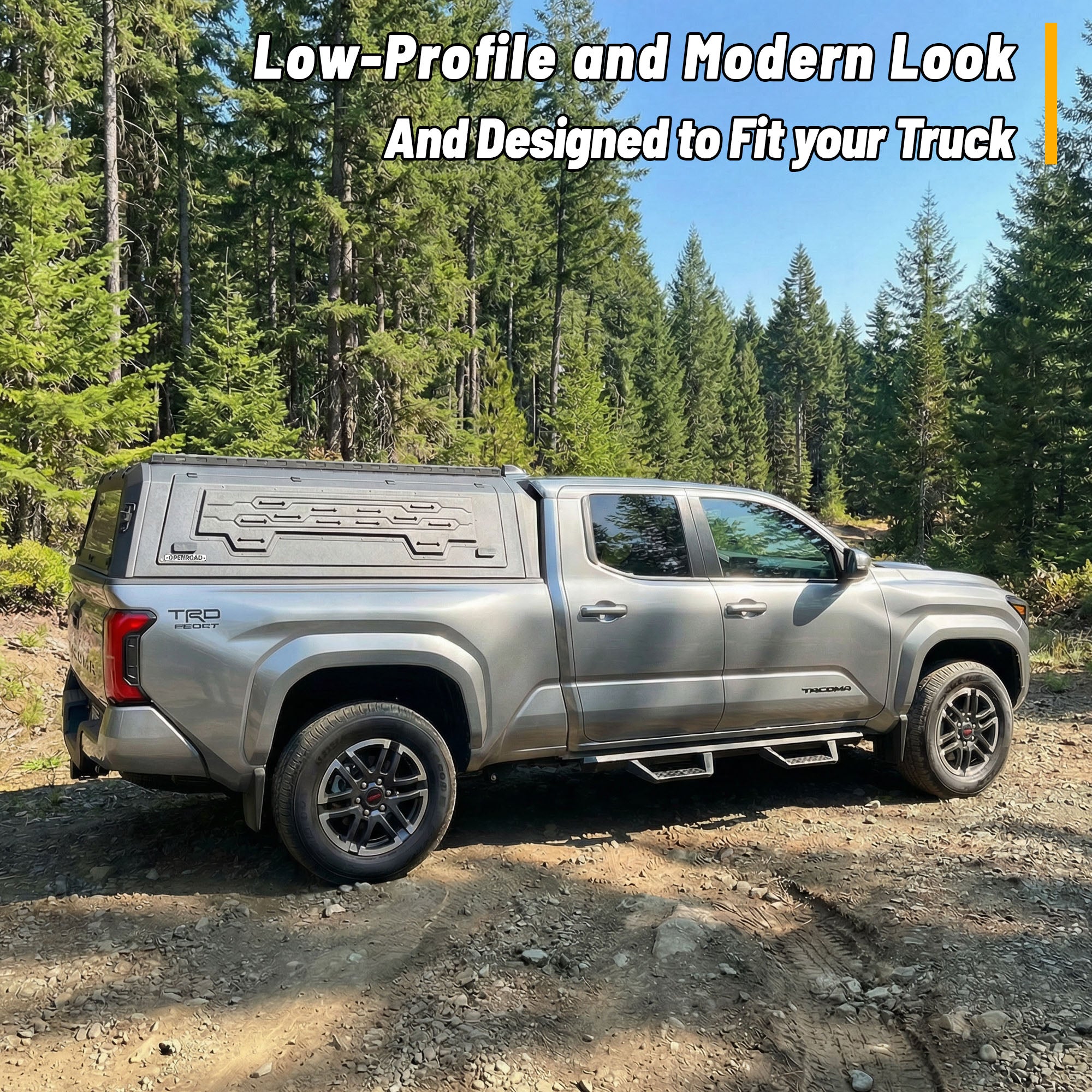 OPENROAD Aluminum Truck Cap for Toyota Tacoma (2024-2026) – 6ft Bed Openroad4wd