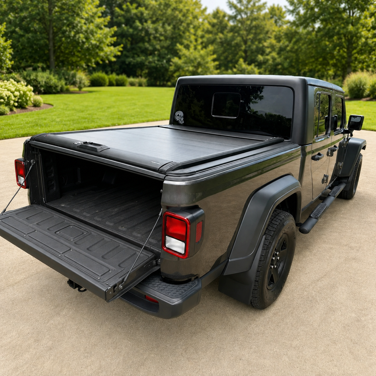 OPENROAD Aluminum Retractable Tonneau Cover for Jeep Gladiator (2019-2026) 5ft With handle Openroad4wd