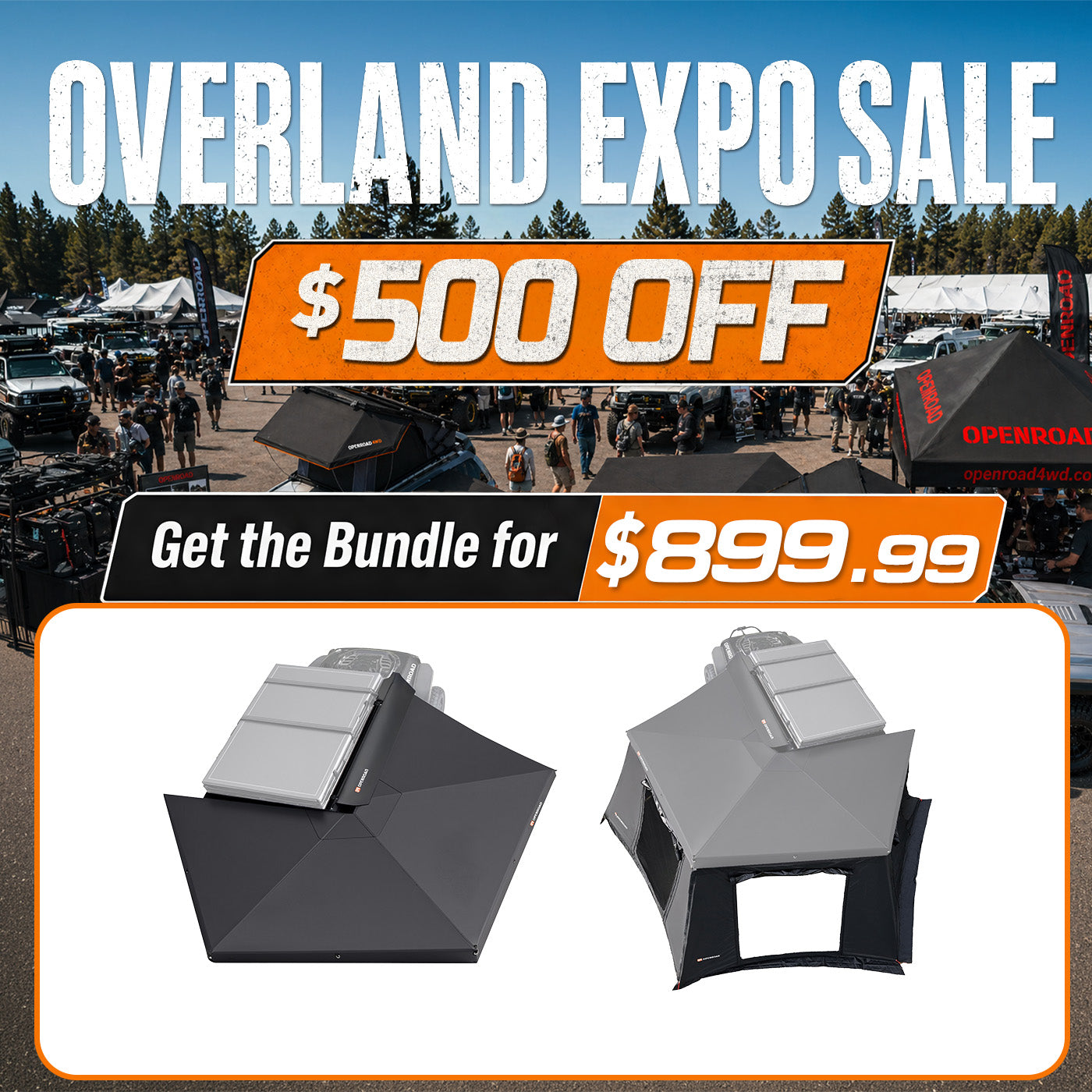 OPENROAD  270 Free Standing Awning for Camping-Adventure Series