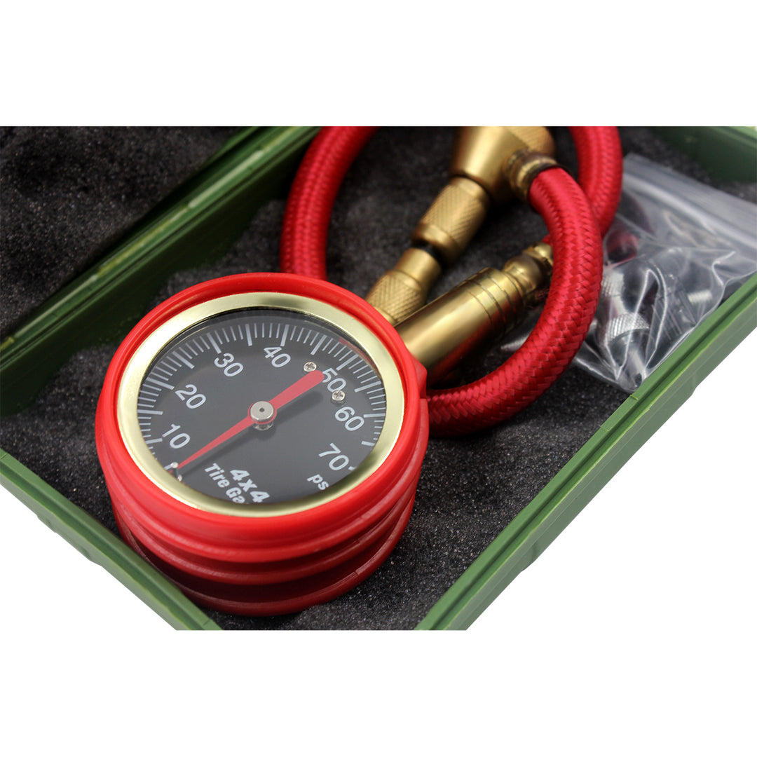 OPENROAD 0-70 PSI Analog Tire Pressure Gauge, 16 inch hose  openroad4wd.com   