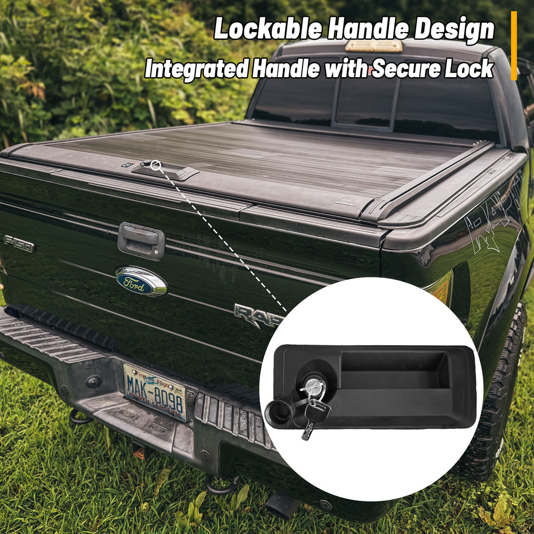 OPENROAD Aluminum Retractable Tonneau Cover for F150 (2004-2026) 5.5ft With handle Openroad4wd