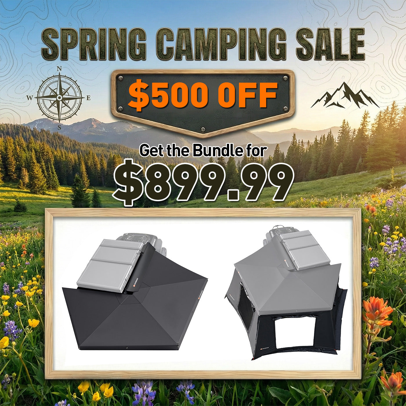 OPENROAD  270 Free Standing Awning for Camping