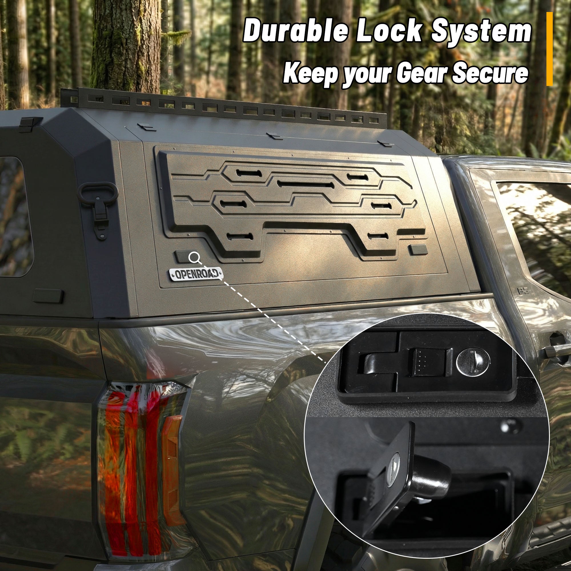 OPENROAD Aluminum Truck Cap for Toyota Tundra (2022-2026) – 5.5ft Bed Openroad4wd